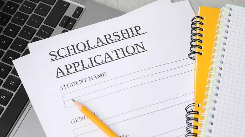 An image of a scholarship application form