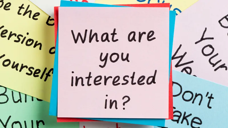 An image asking what is your interest