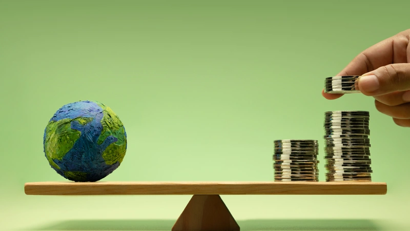 An image of the globe and money