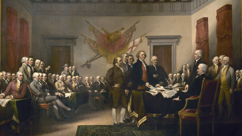 An image of a historical discussion