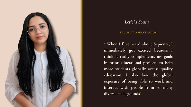 An image of Leticia, our student ambassador