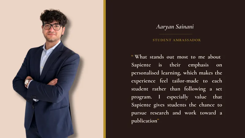 An image of Aaryan, our student ambassador
