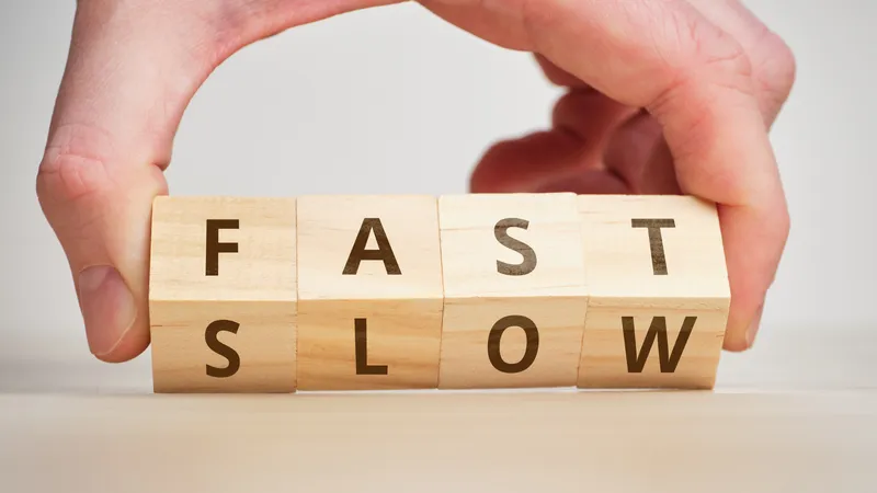 Showing distinction between fast vs slow