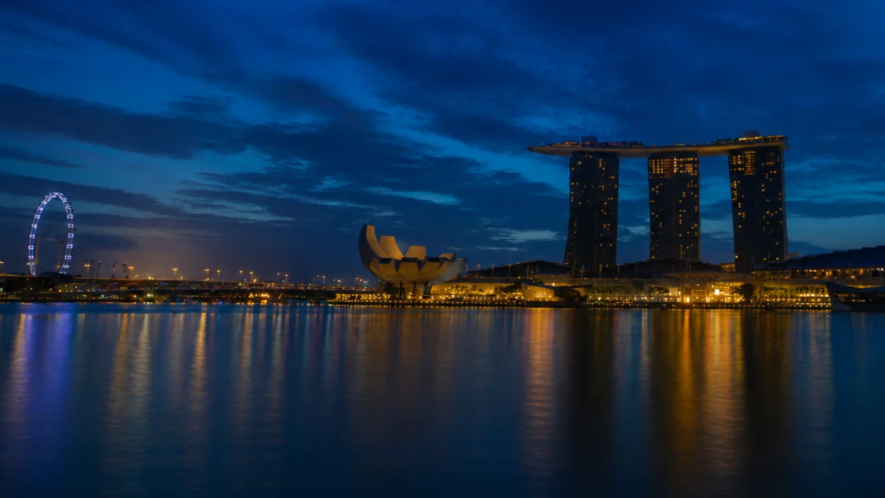 Singapore skyline with Marina Bay Sands