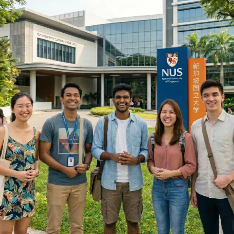 Students in Singapore studying together