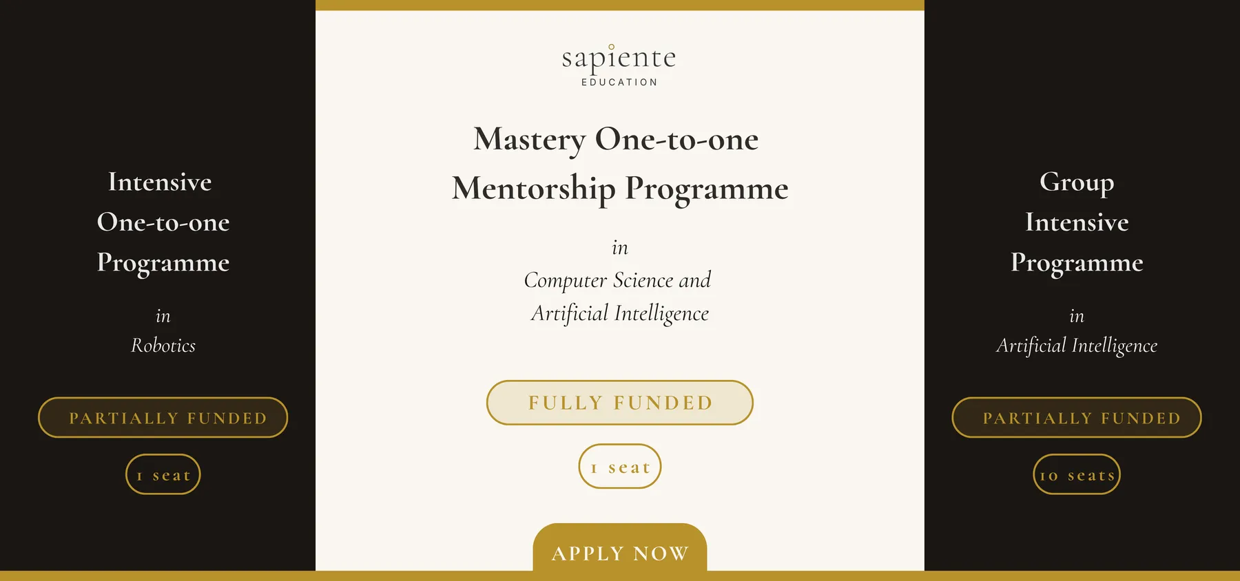 Sapiente Education scholarships banner